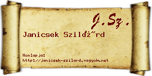 Janicsek Szilárd névjegykártya