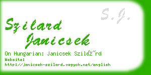 szilard janicsek business card
